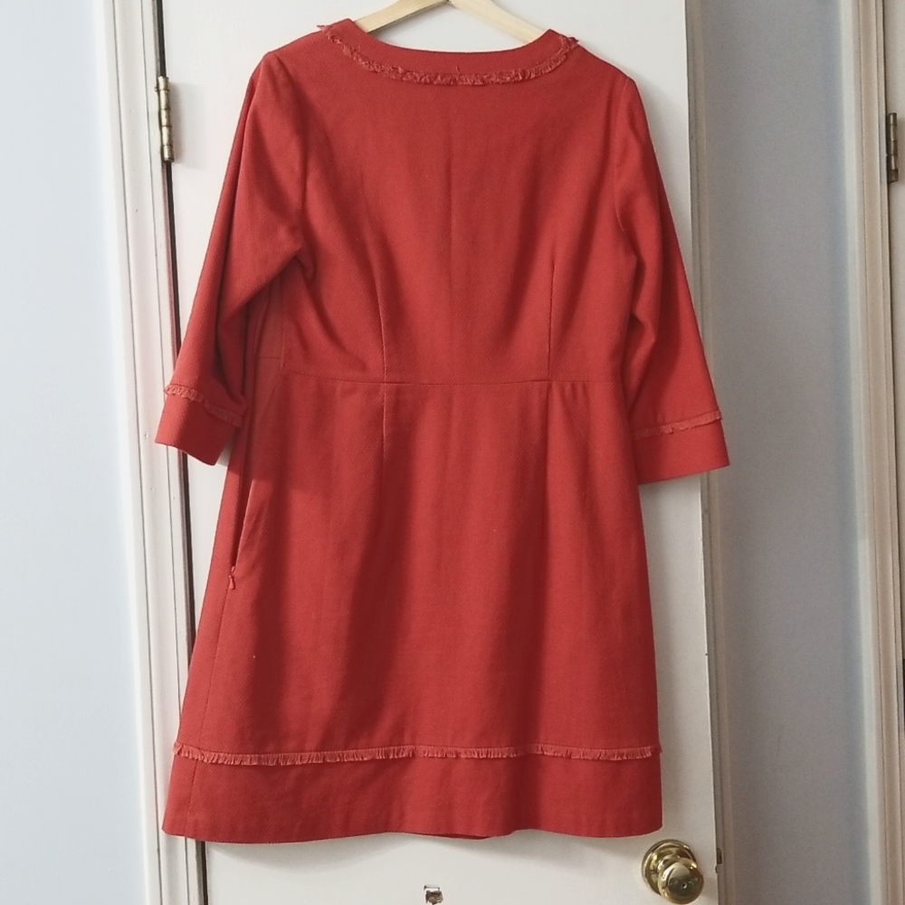 Boden Mandarin Orange/Red Dress - Picture 2 of 6